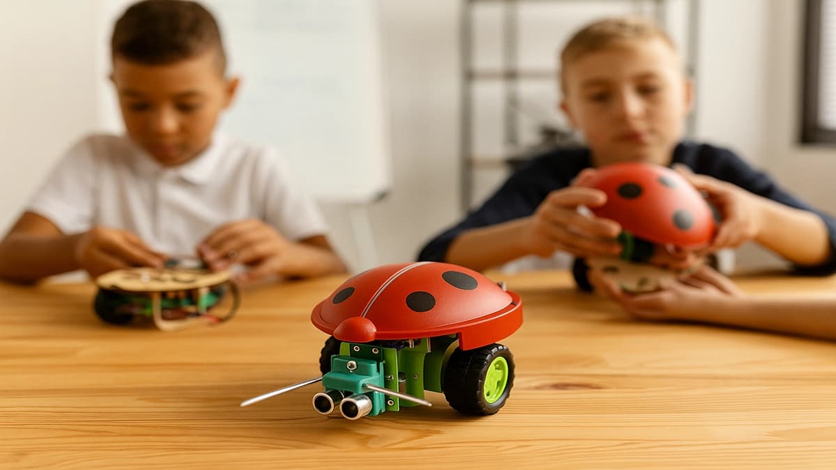 Kids doing science experiments with educational science kits